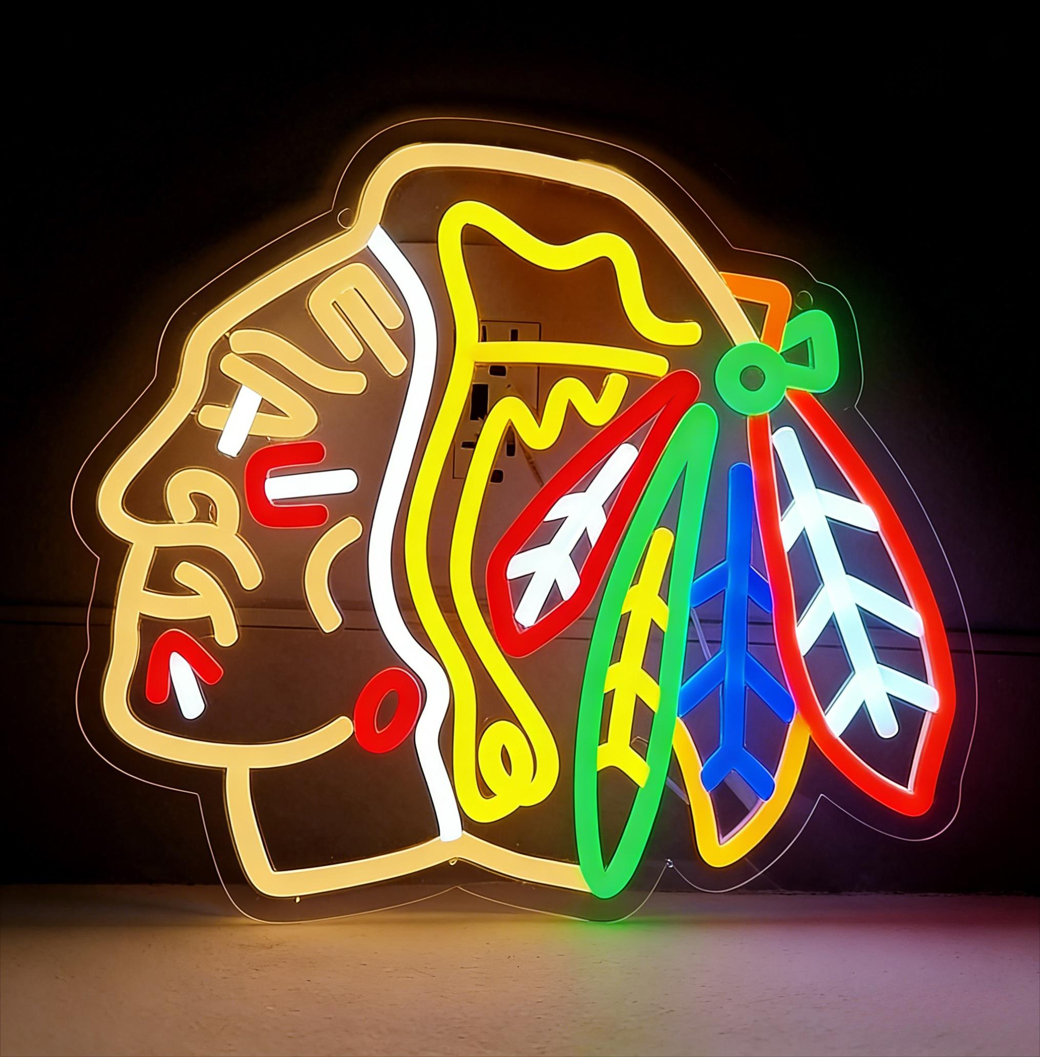 Restaurant Lighting Decoration - Ice Hockey Neon Signs USB Dimmable