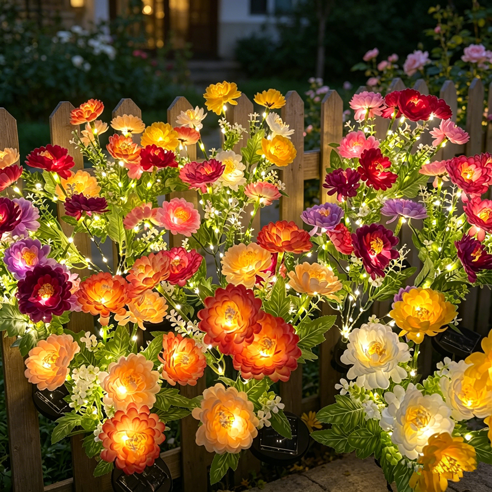 Lighting Decor Outdoor - Garden Flower Lights for Christmas Decoration
