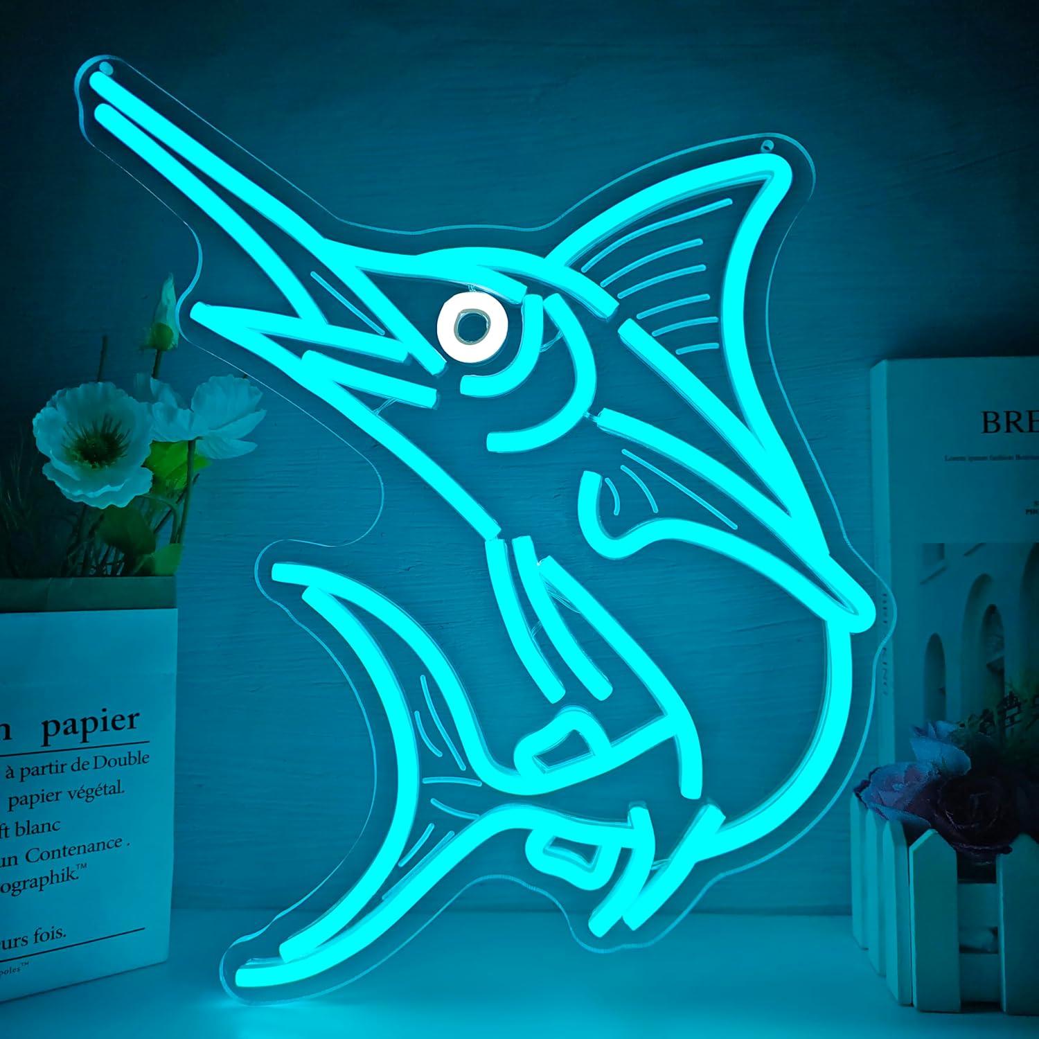 Restaurant Lighting Decoration - Marlin Fish Neon Sign Deep Sea