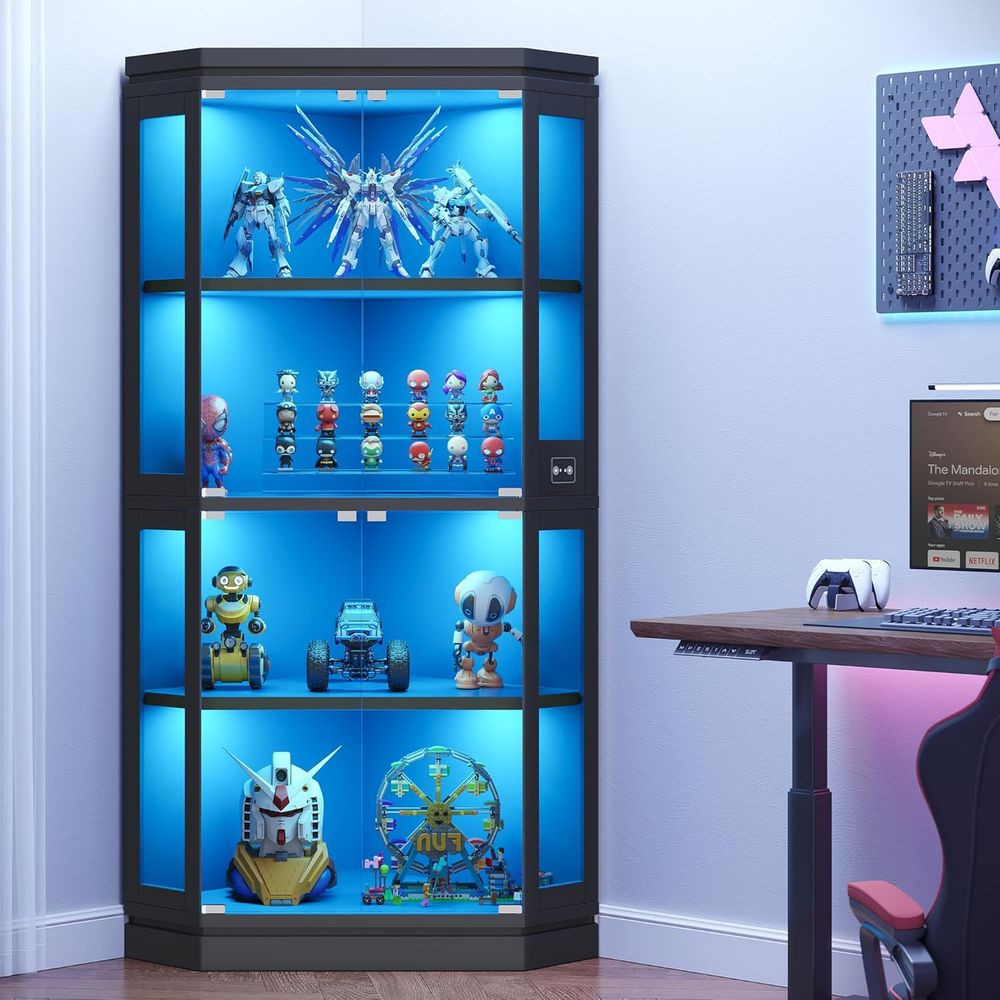 Lighting & Home Decor Studio Photos - 67 Tall 4-Tier Glass Display Cabinet
