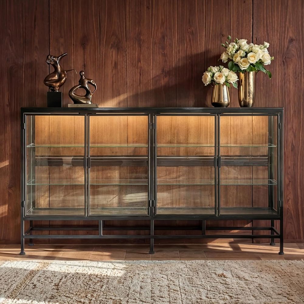 Lighting & Home Decor Studio Photos - 64 Metal Framed Glass Door Display