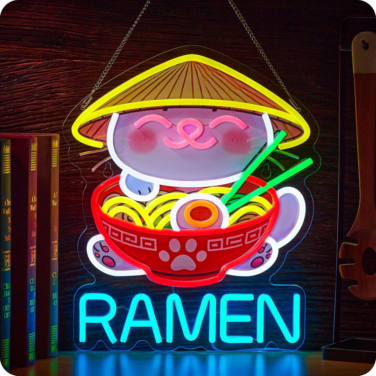 Restaurant Lighting Decoration - Fortune Cat Ramen Neon Sign Japanese