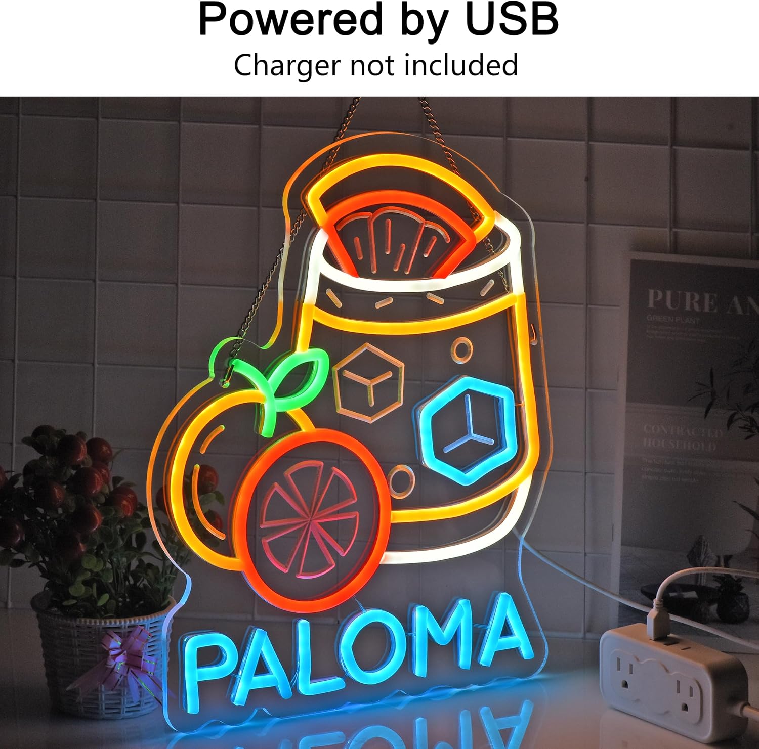 Paloma Neon Sign Wall Art Deco - đánh giá và giá Restaurant Lighting Decoration