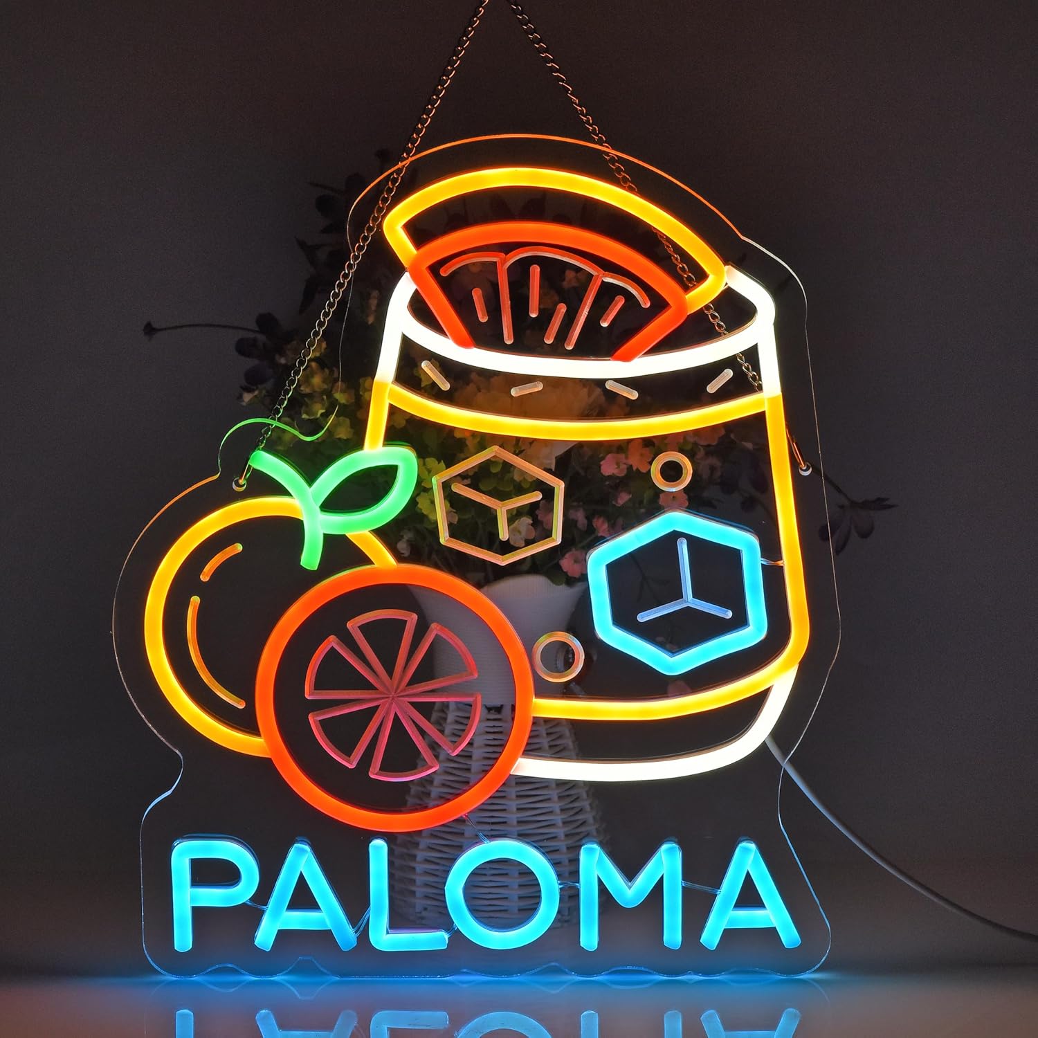 Paloma Neon Sign Wall Art Deco - đánh giá và giá Restaurant Lighting Decoration