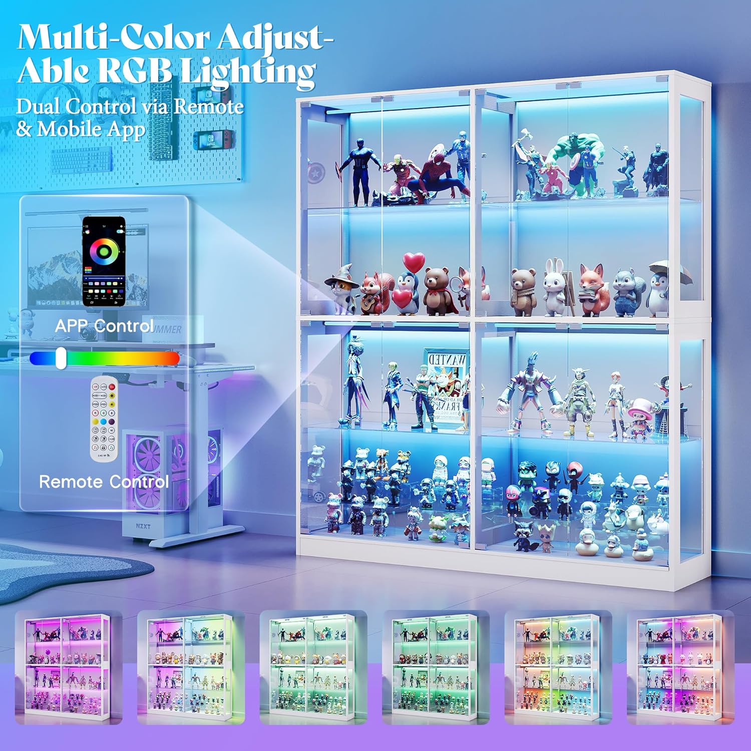 RGB Display Cabinet with Adjus - đánh giá và giá Lighting & Home Decor Studio Photos