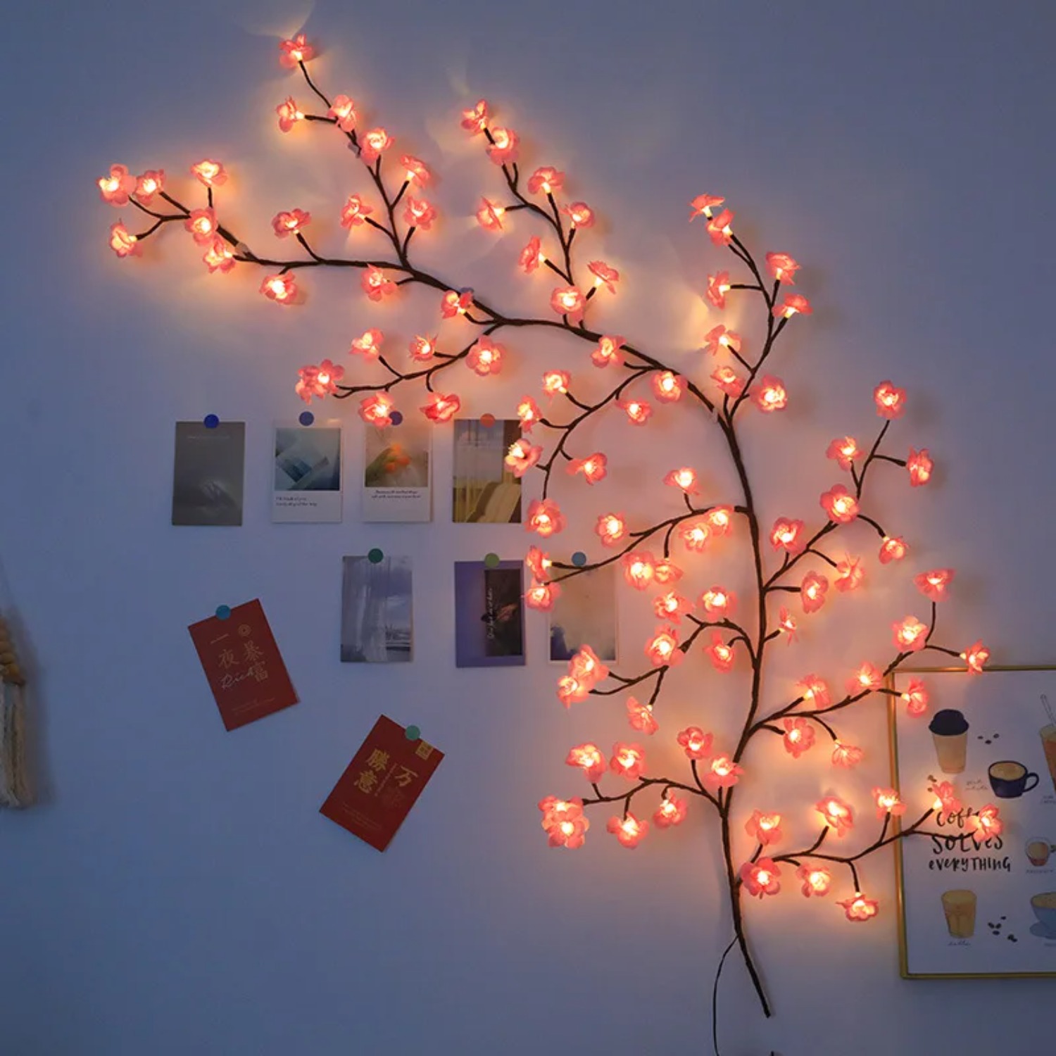 1.8M Cherry LED Tree Branch Li - đánh giá và giá Wall Decor Lighting Tree