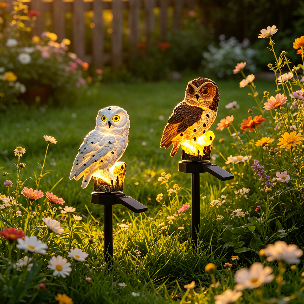 Owl Solar Light, Resin Owl Gro - đánh giá và giá Led Lighting Decor