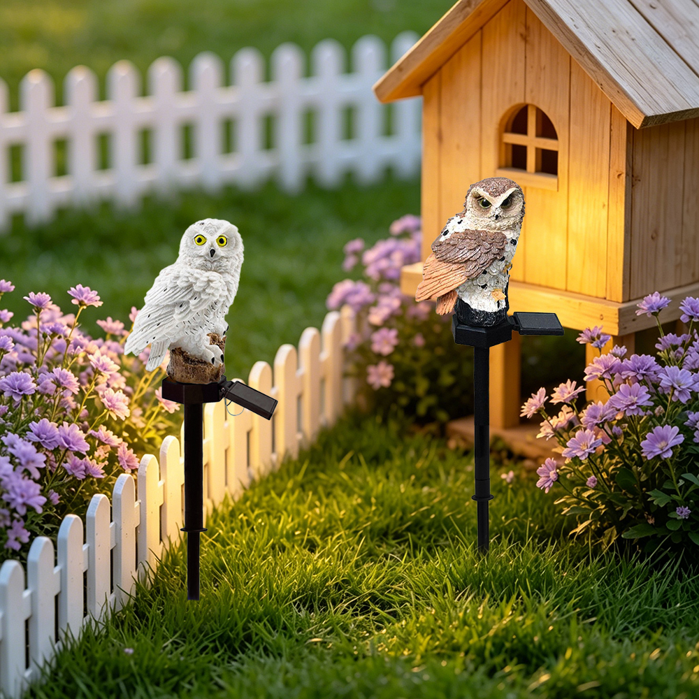 Owl Solar Light, Resin Owl Gro - đánh giá và giá Led Lighting Decor