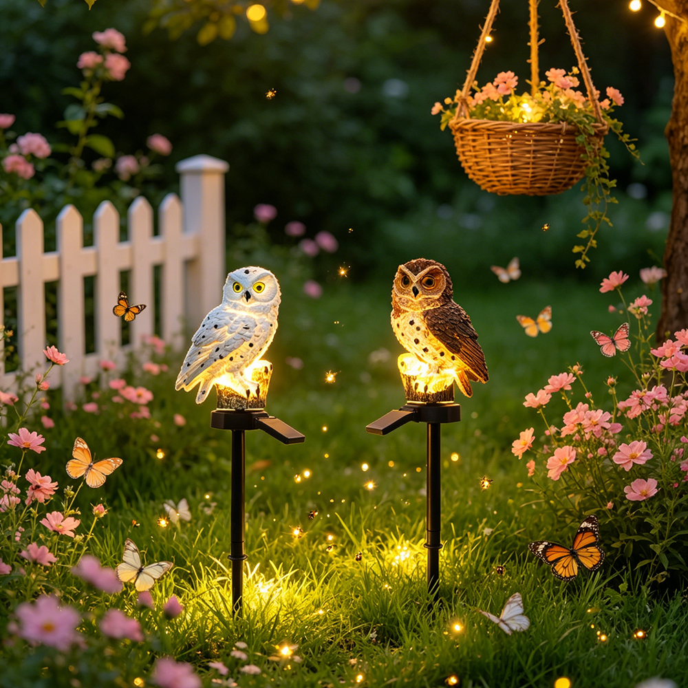 Owl Solar Light, Resin Owl Gro - đánh giá và giá Led Lighting Decor