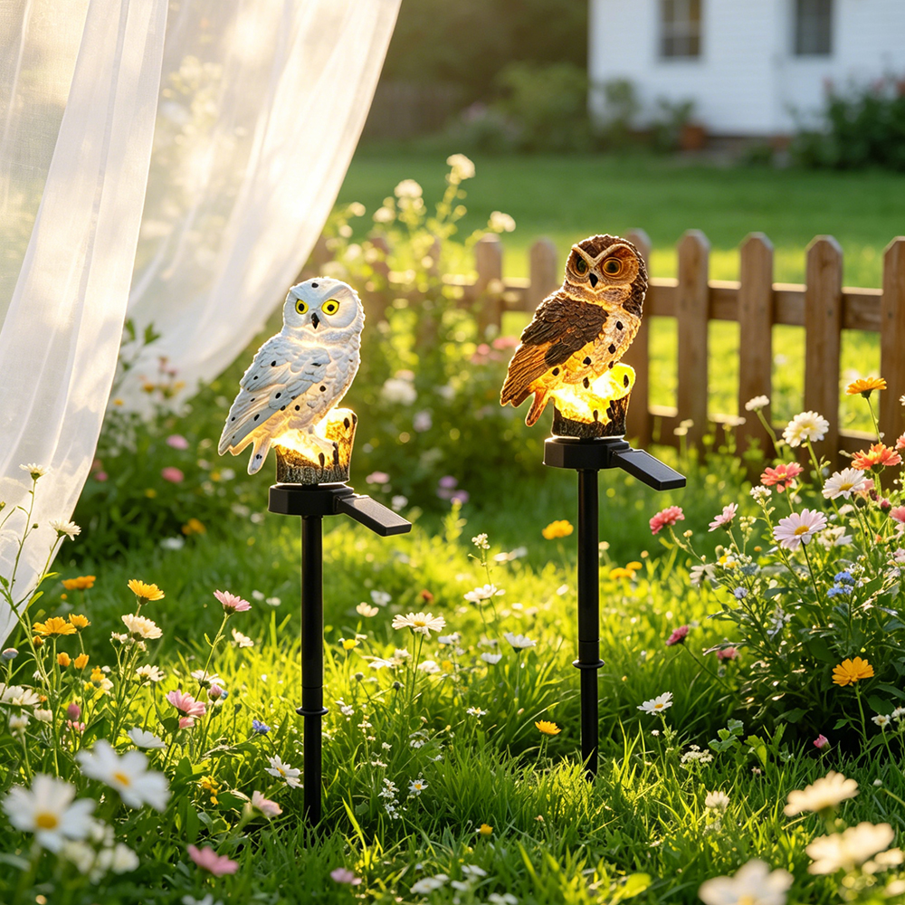 Owl Solar Light, Resin Owl Gro - đánh giá và giá Led Lighting Decor