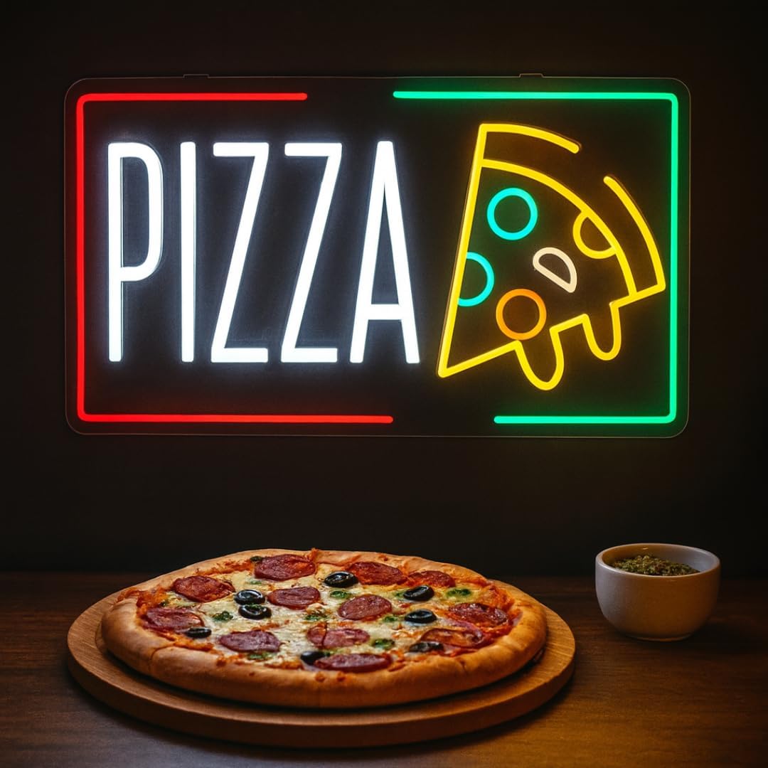Pizza Neon Sign Business USB L - đánh giá và giá Restaurant Lighting Decoration