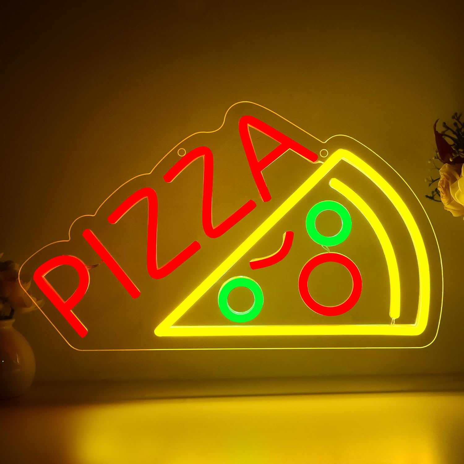 Pizza Neon Sign Business USB L - đánh giá và giá Restaurant Lighting Decoration