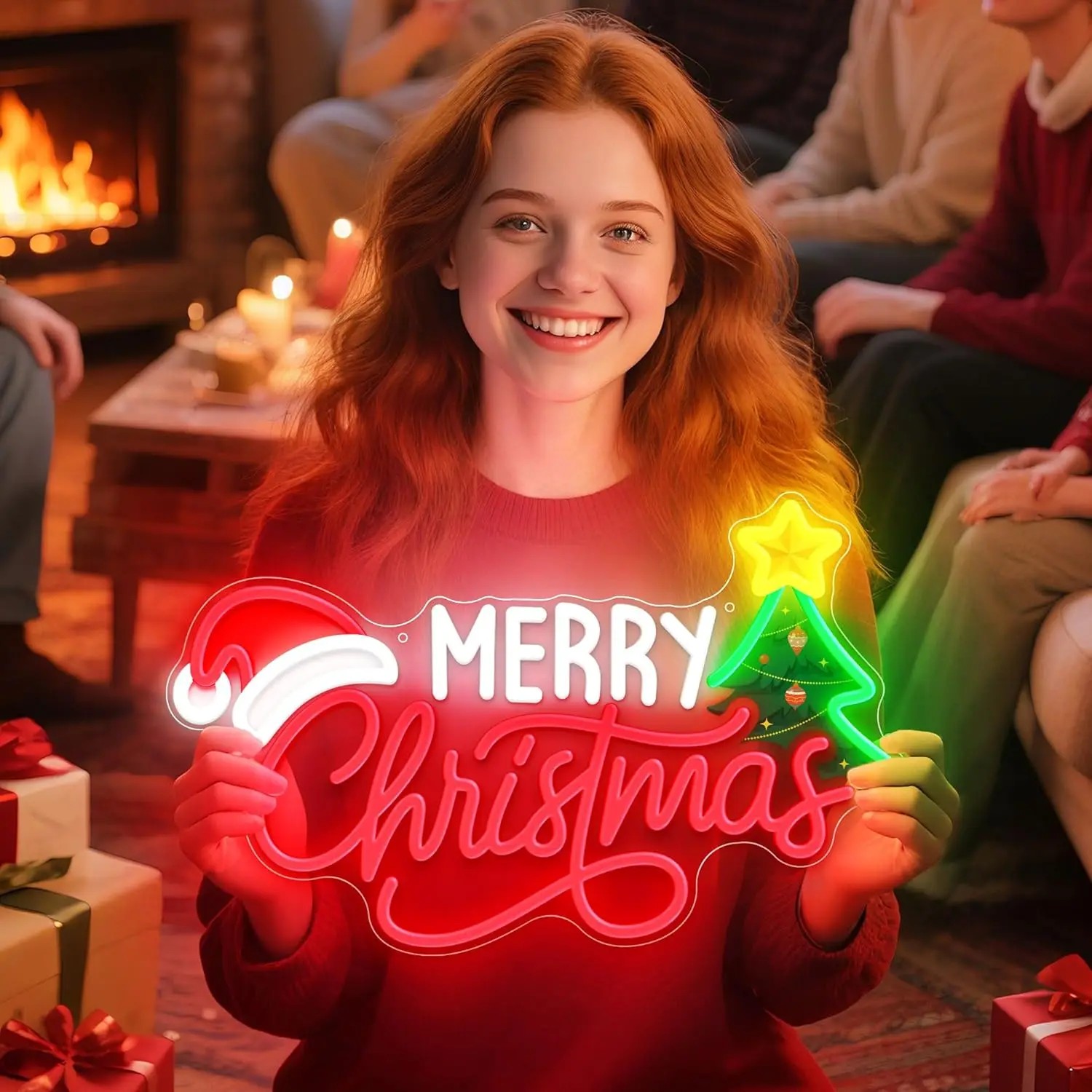 Xmas Tree Neon LED Wall Sign M - đánh giá và giá Wall Decor Lighting Tree