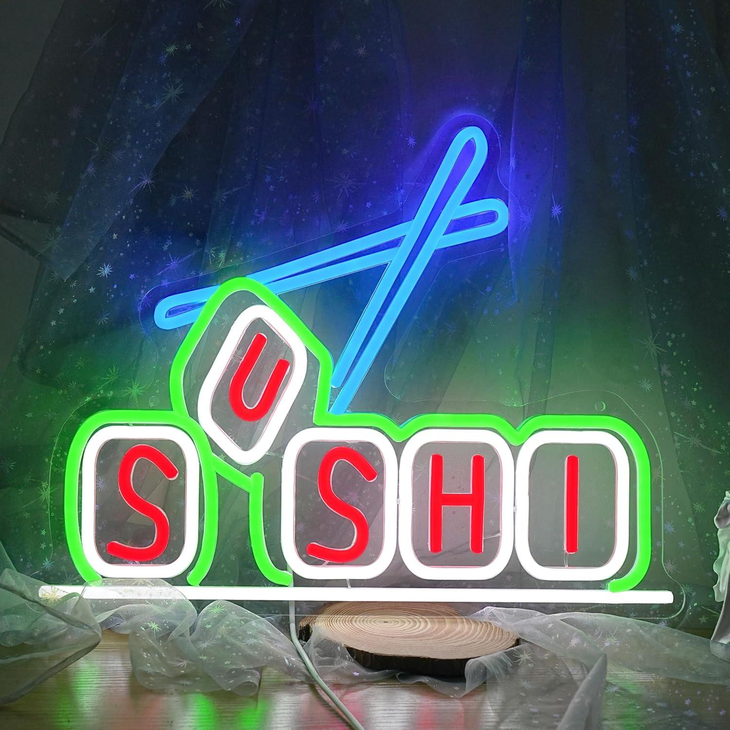 Sushi Neon Sign USB Dimmable L - đánh giá và giá Restaurant Lighting Decoration