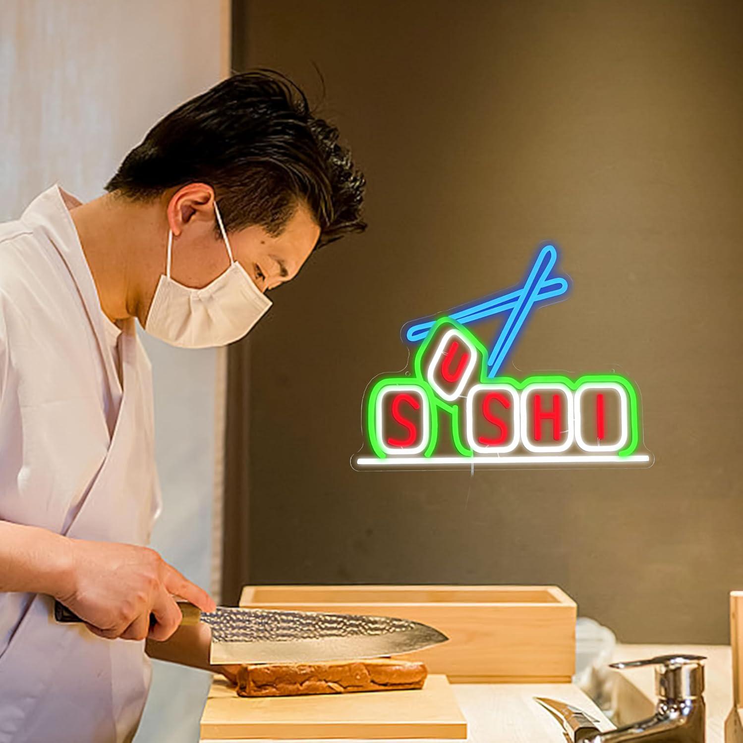 Sushi Neon Sign USB Dimmable L - đánh giá và giá Restaurant Lighting Decoration
