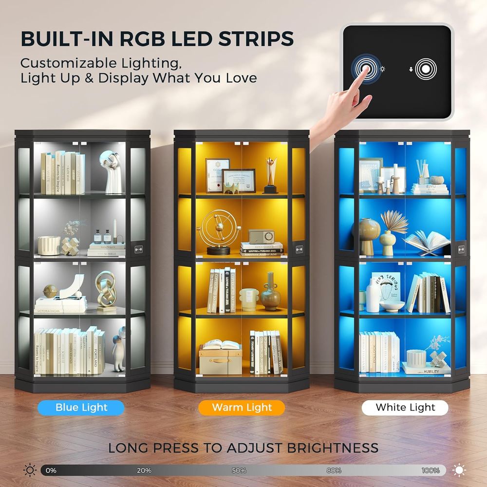 67 Tall 4-Tier Glass Display C - đánh giá và giá Lighting & Home Decor Studio Photos