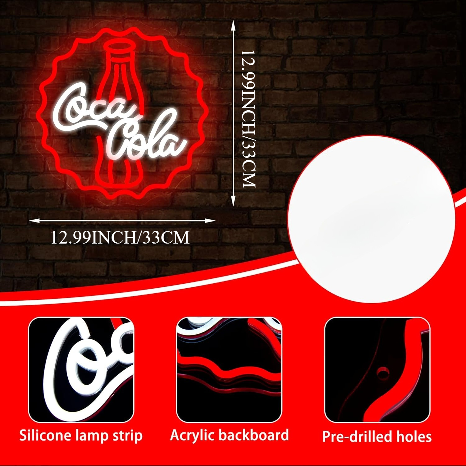 Cola Neon Sign Art Wall Light  - đánh giá và giá Restaurant Lighting Decoration