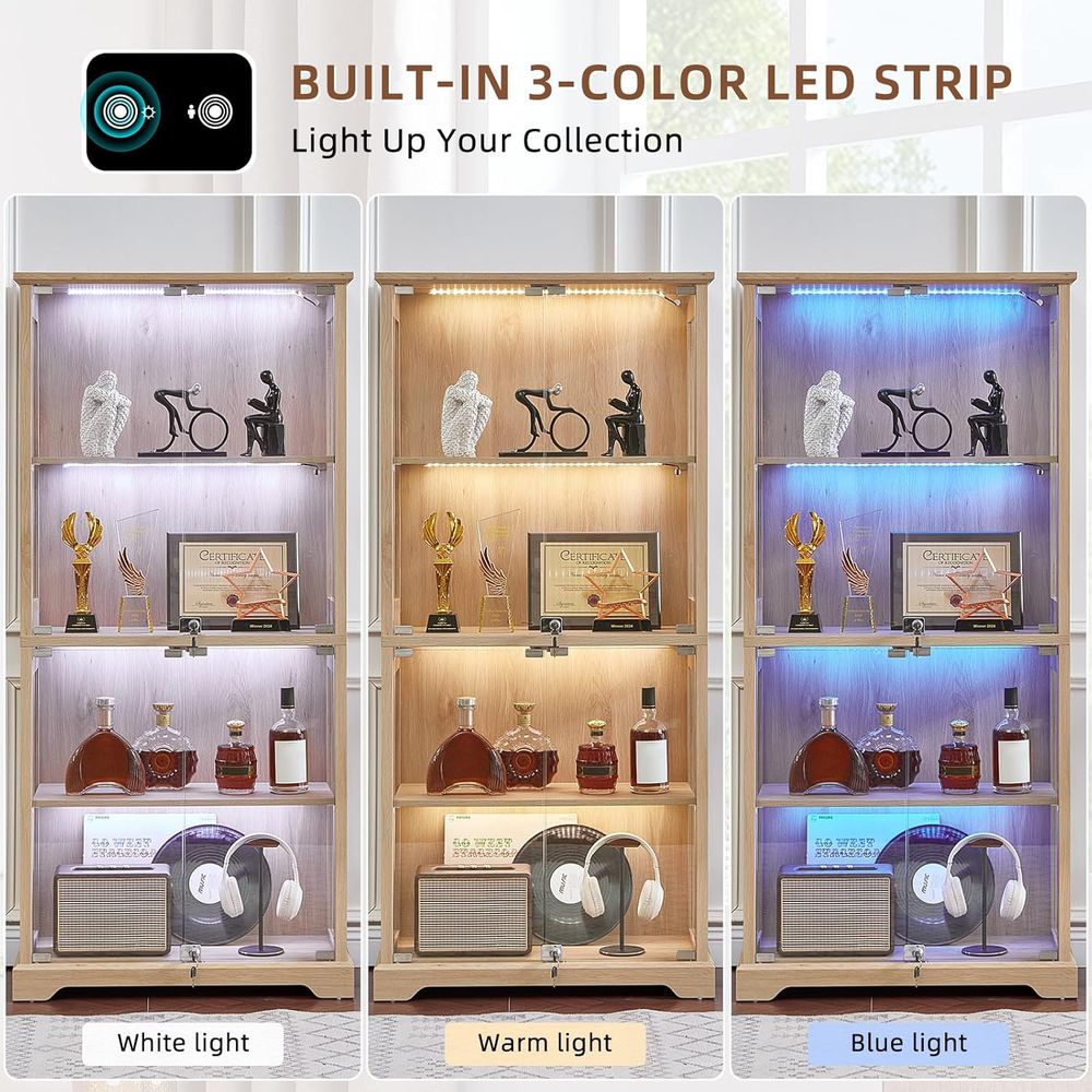 Dual Glass Door Display Cabine - đánh giá và giá Lighting & Home Decor Studio Photos