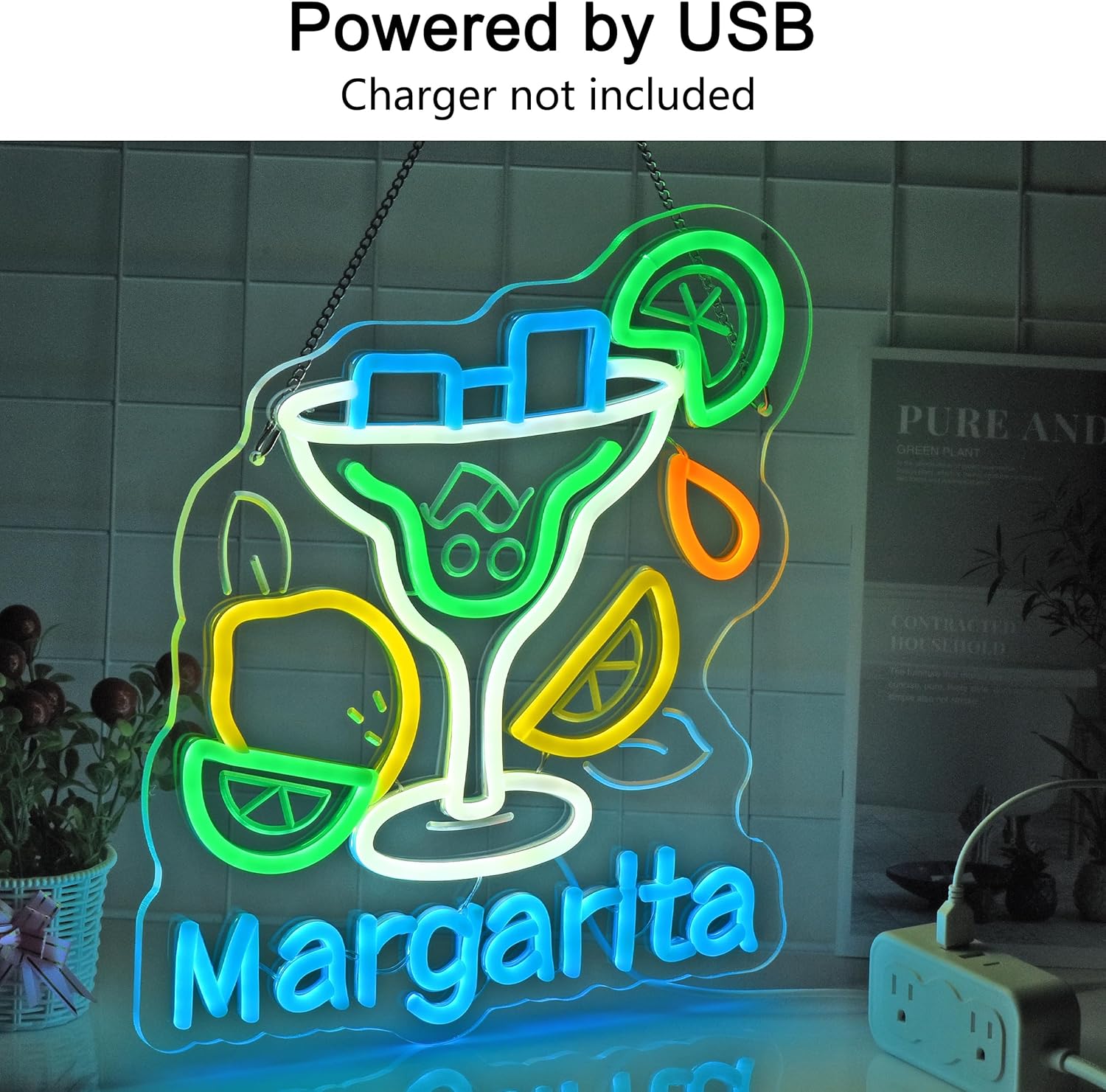 Margarita Neon Sign Wall Art D - đánh giá và giá Restaurant Lighting Decoration