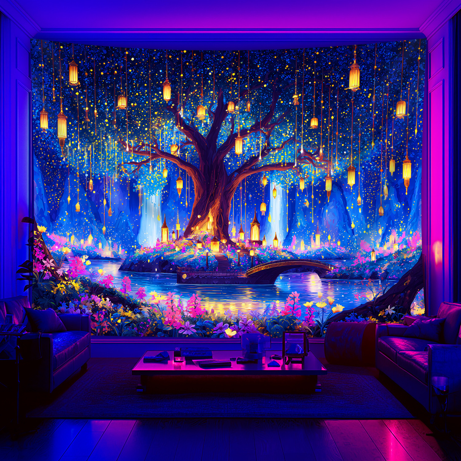 VIKAMA Black Light Tree of Lif - đánh giá và giá Wall Decor Lighting Tree