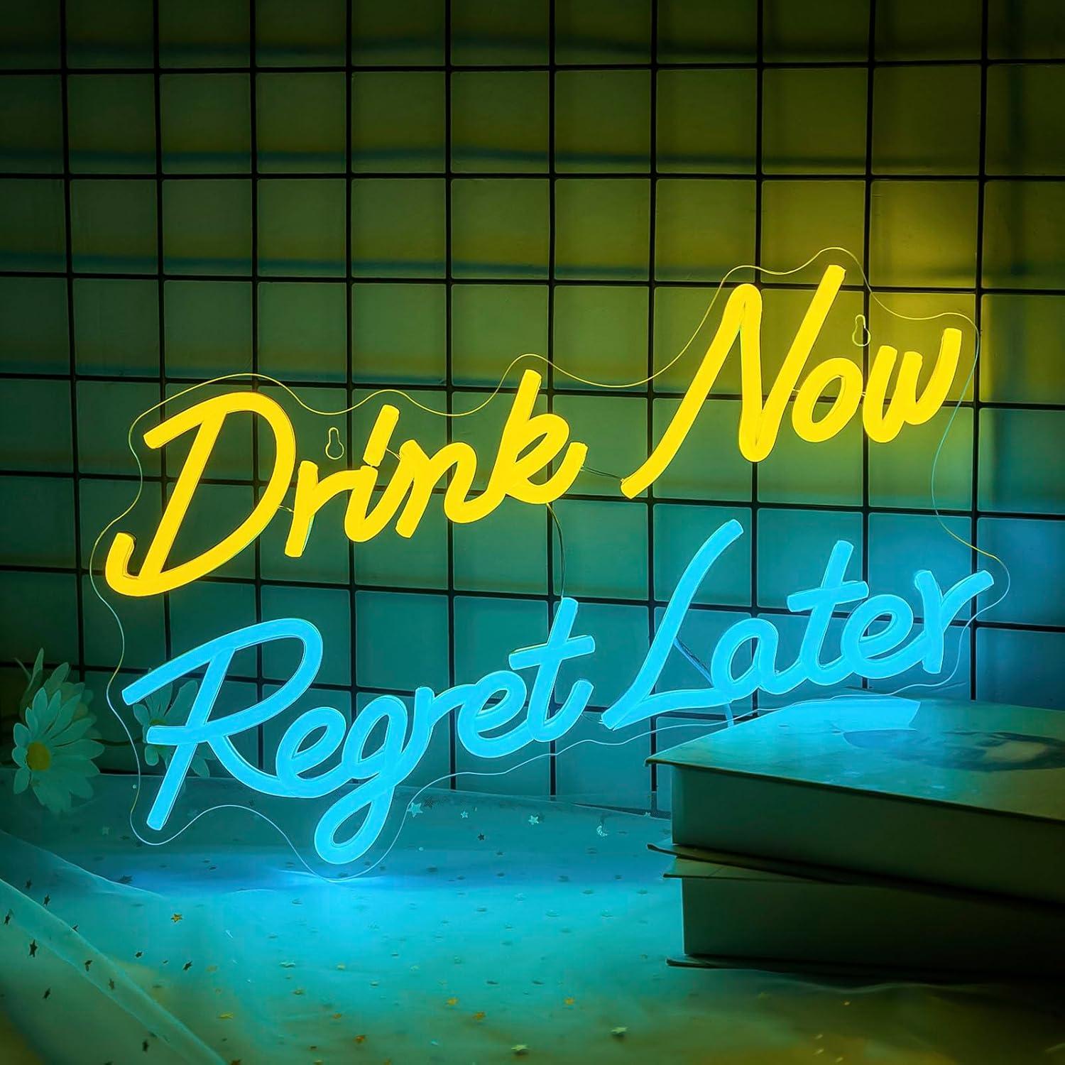 Beer Neon Sign Drink Now Regre - đánh giá và giá Restaurant Lighting Decoration
