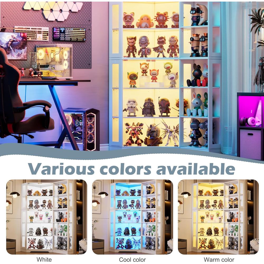5-Tier Glass Display Cabinet w - đánh giá và giá Lighting & Home Decor Studio Photos