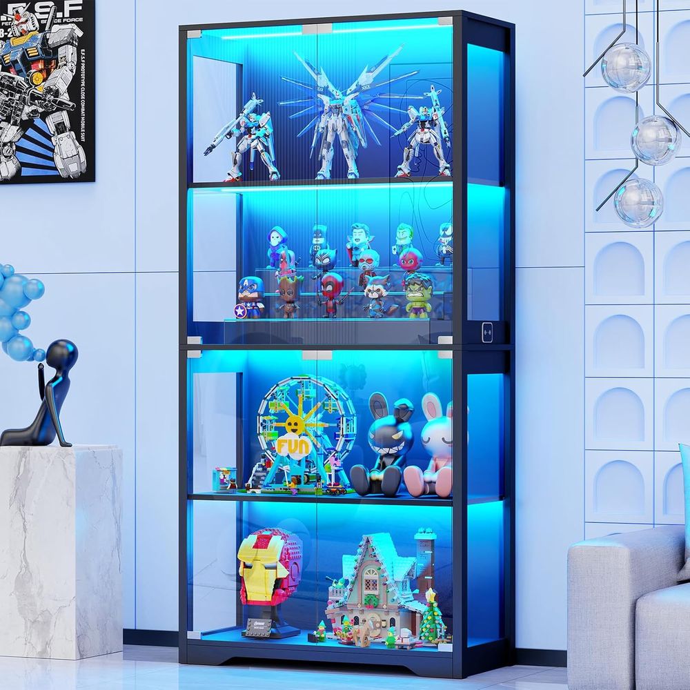 4-Tier Glass Display Cabinet w - đánh giá và giá Lighting & Home Decor Studio Photos