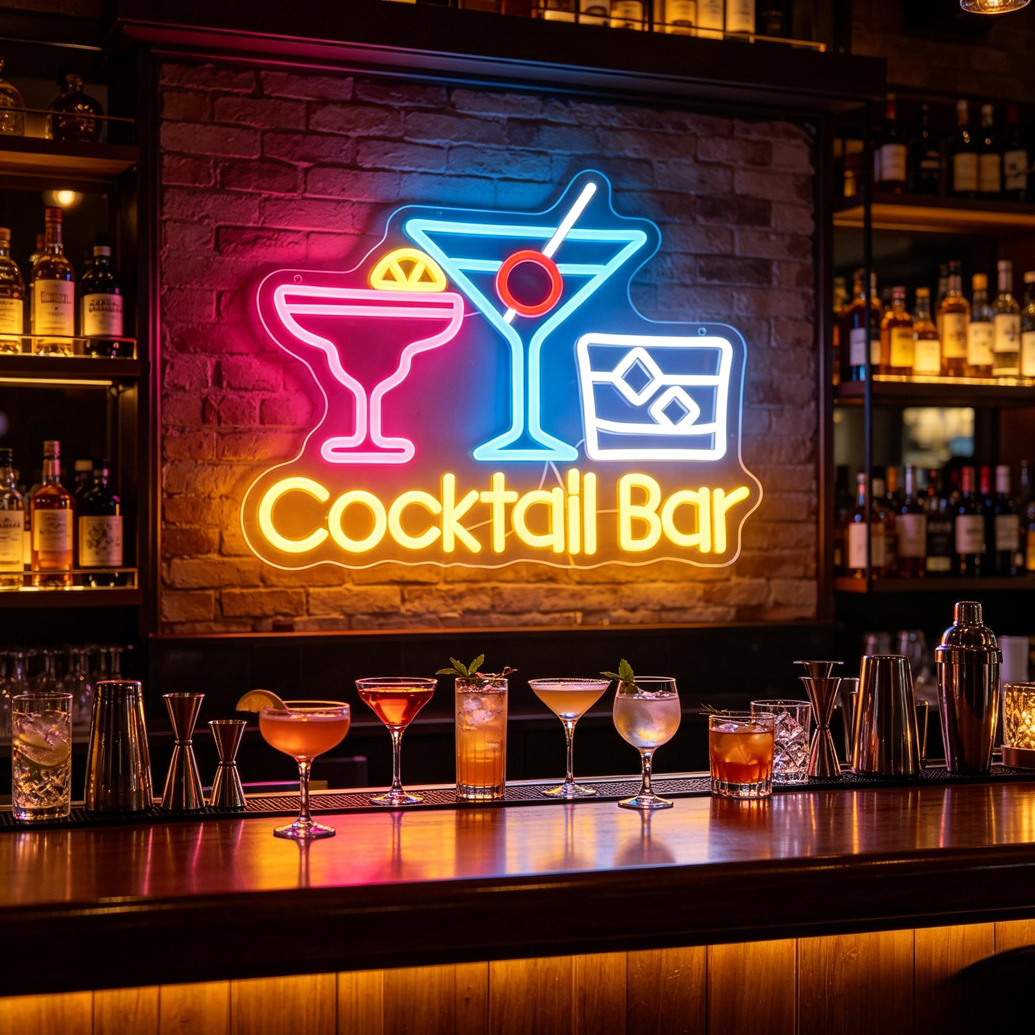 Cocktail Bar Neon Sign Dimmabl - đánh giá và giá Restaurant Lighting Decoration