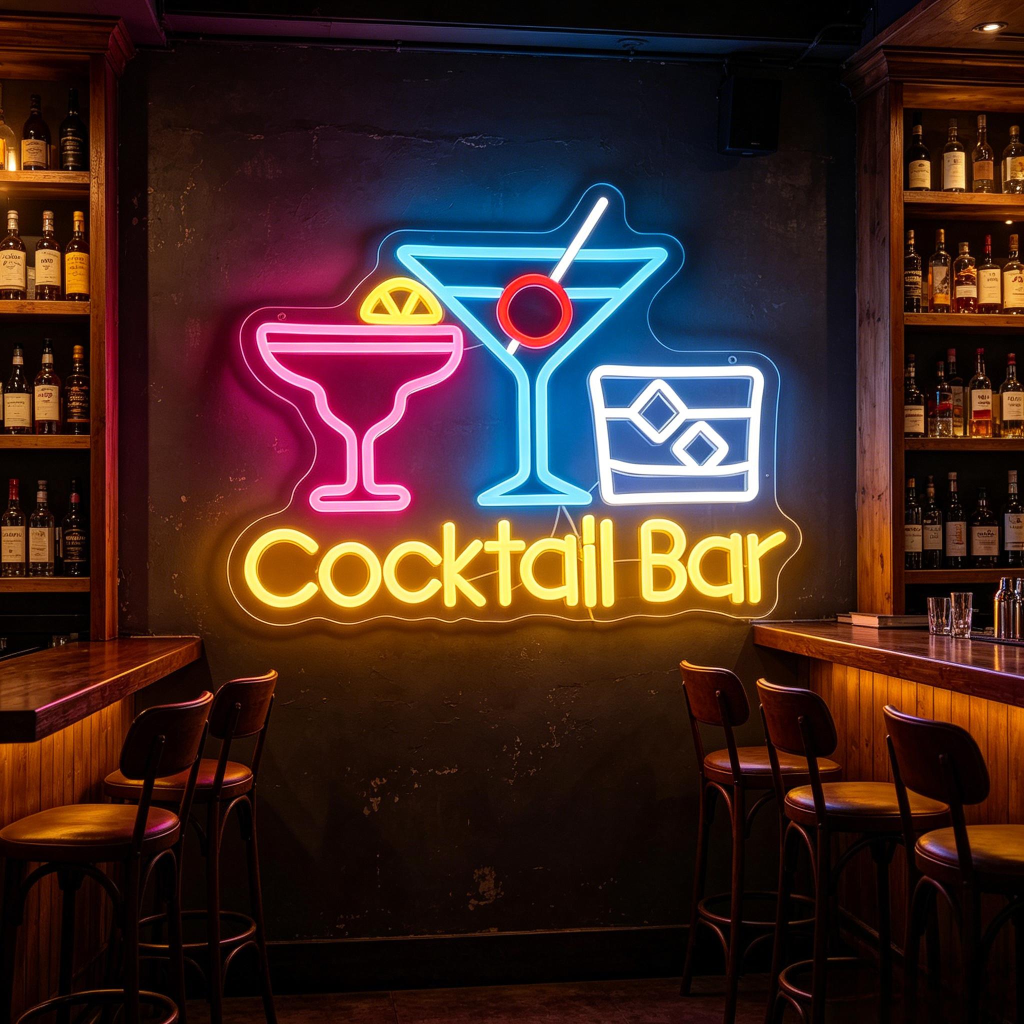 Cocktail Bar Neon Sign Dimmabl - đánh giá và giá Restaurant Lighting Decoration