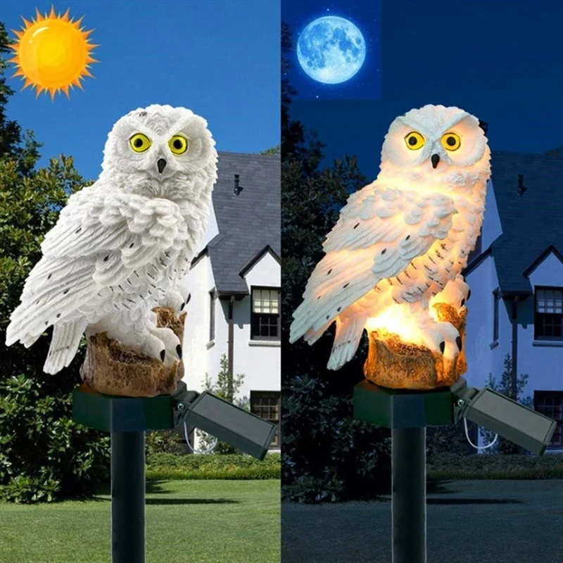 Solar Owl Statue Garden Light  - đánh giá và giá Lighting Decoration Ideas