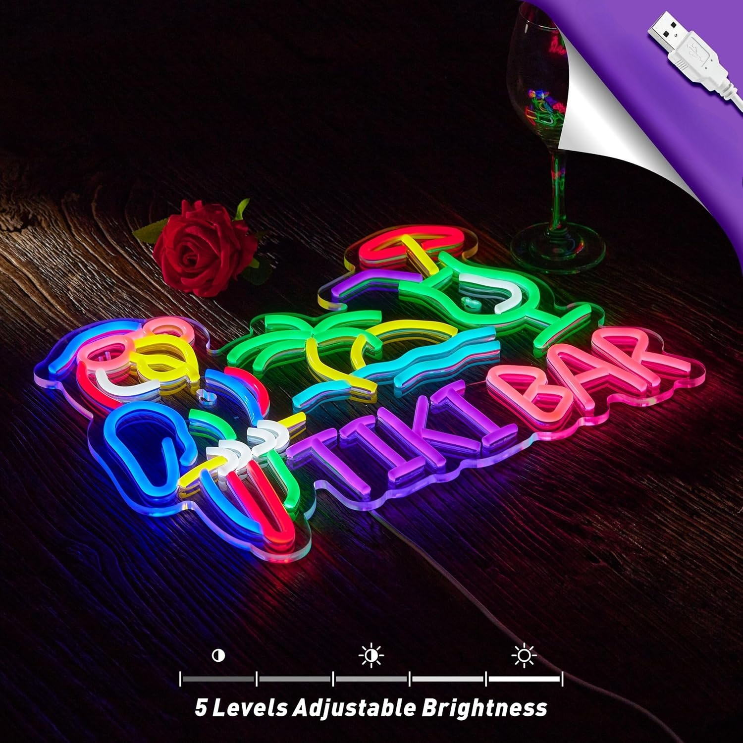 Tiki Bar Parrot Palm Tree Neon - đánh giá và giá Lighting Decoration Ideas