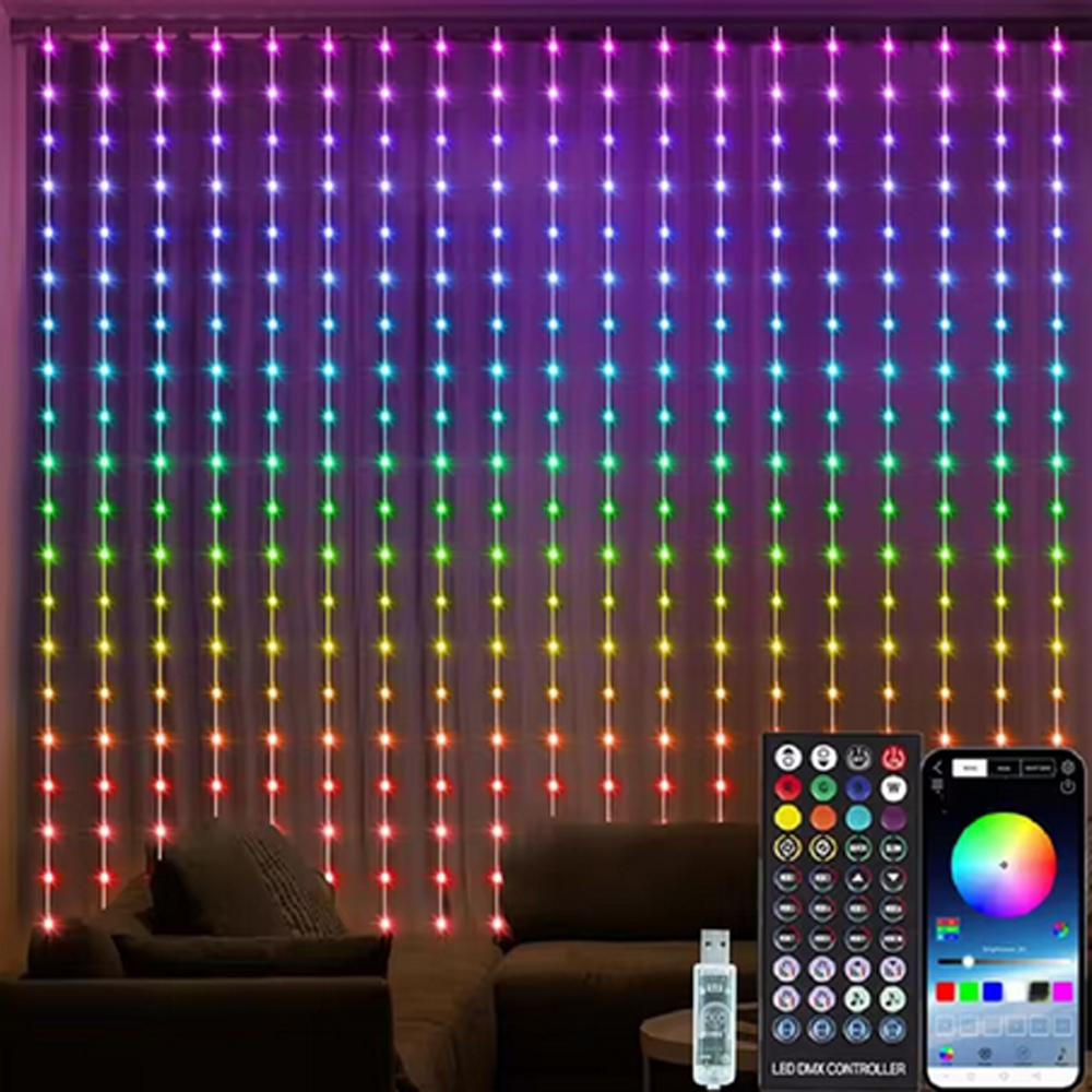 3M RGB Smart LED Curtain Light - đánh giá và giá Lighting Decor Outdoor