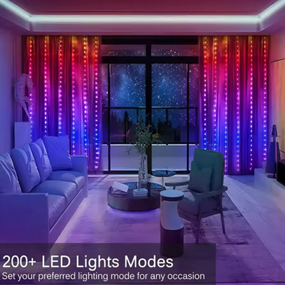3M RGB Smart LED Curtain Light - đánh giá và giá Lighting Decor Outdoor