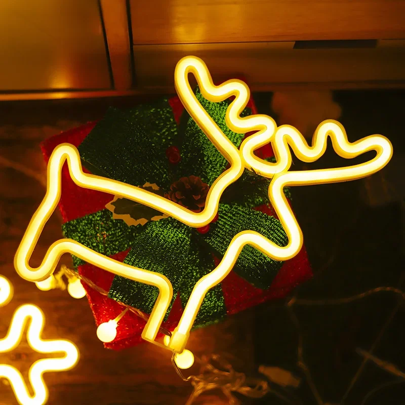 LED Christmas Socks Neon Sign  - đánh giá và giá Wall Decor Lighting Tree