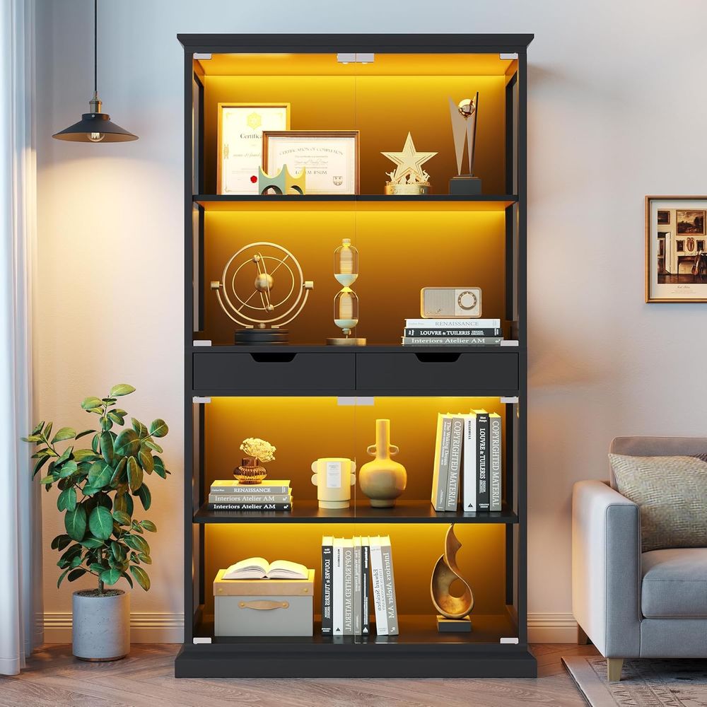 68 Tall Glass Display Cabinet  - đánh giá và giá Lighting & Home Decor Studio Photos