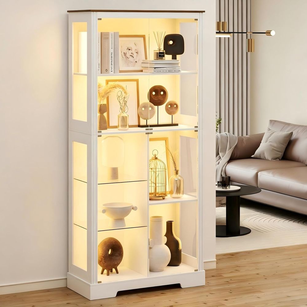 7-Tier Glass Display Cabinet w - đánh giá và giá Lighting & Home Decor Studio Photos