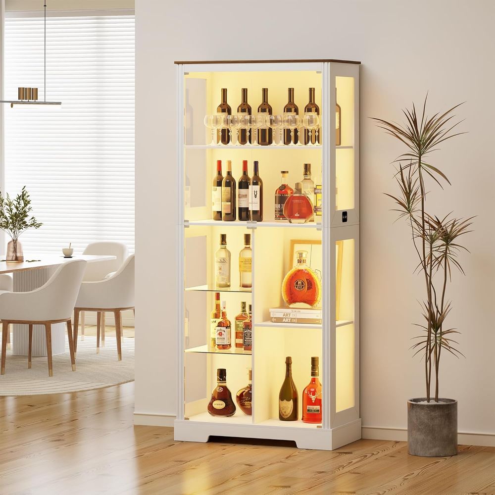 7-Tier Glass Display Cabinet w - đánh giá và giá Lighting & Home Decor Studio Photos
