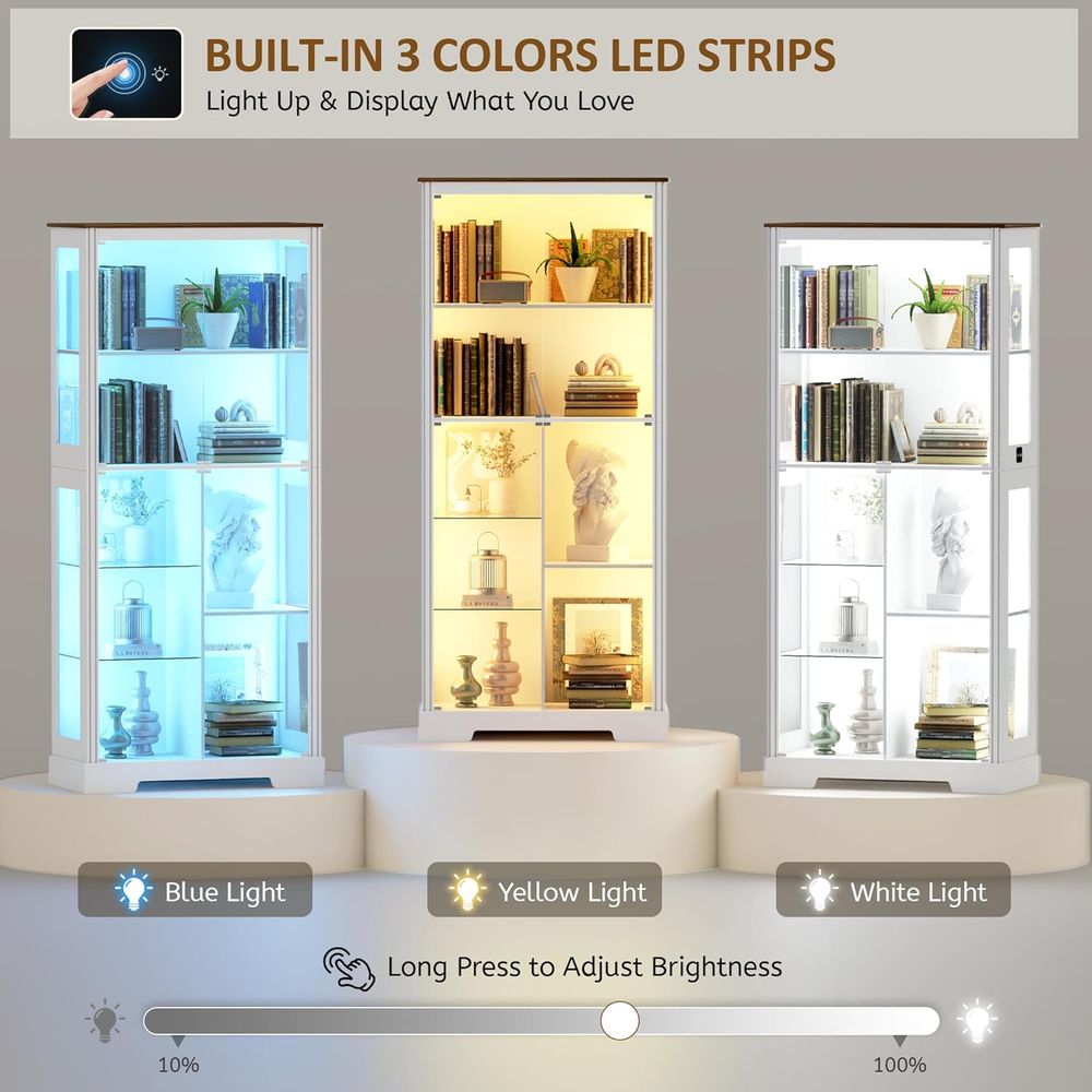7-Tier Glass Display Cabinet w - đánh giá và giá Lighting & Home Decor Studio Photos