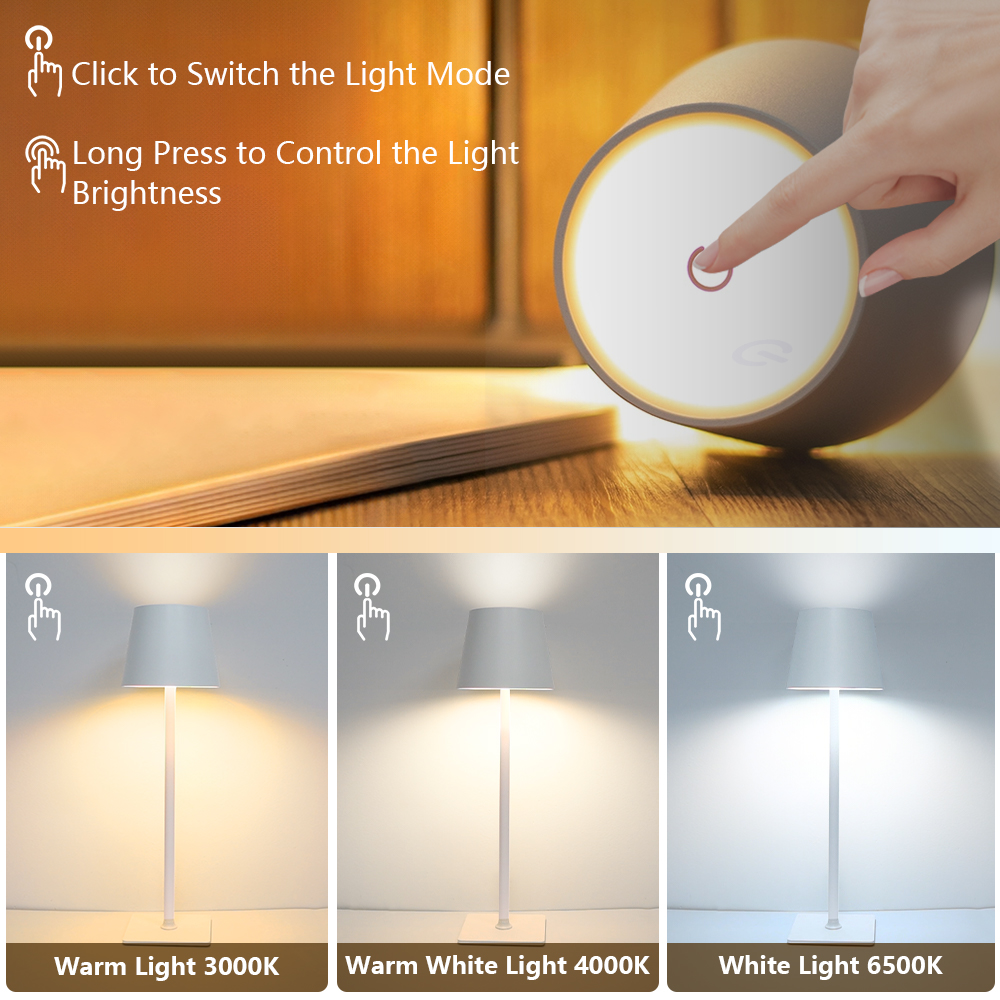 LED Rechargeable Desk Light Wi - đánh giá và giá Led Lighting Decor