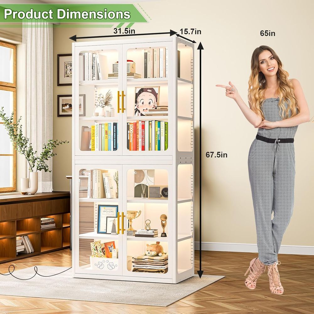 68 White Glass Display Cabinet - đánh giá và giá Lighting & Home Decor Studio Photos