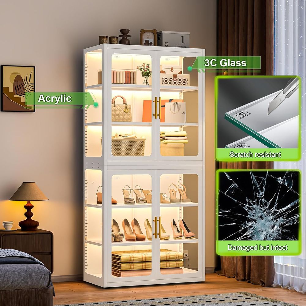 68 White Glass Display Cabinet - đánh giá và giá Lighting & Home Decor Studio Photos