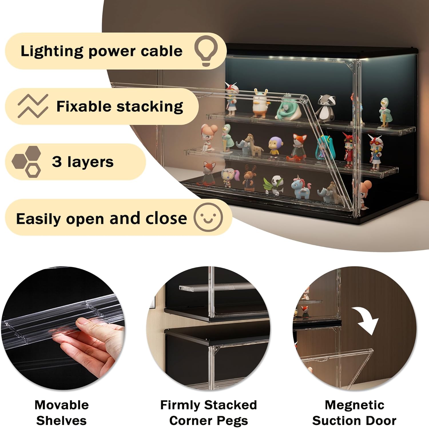 3-Tier Stackable LED Display C - đánh giá và giá Lighting & Home Decor Studio Photos